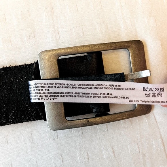 SOLD 💟 Free People Leather Embellished Studded Belt OS Black - Picture 7 of 10